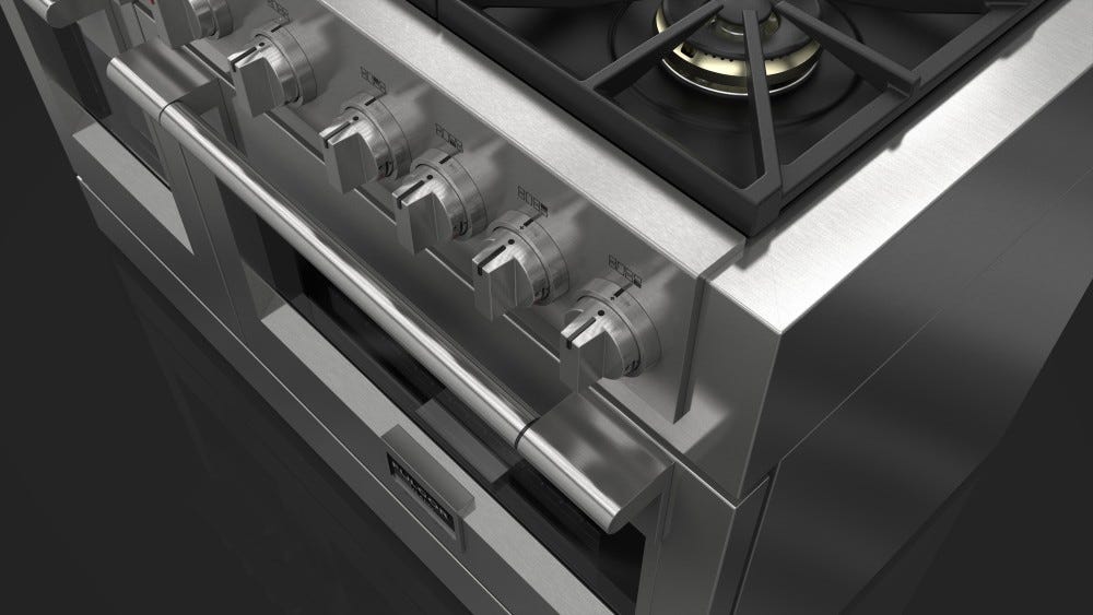Fulgor FSRC 4807 2P MK 2F X Cucina da accosto cm. 122 - 6 fuochi + 2 forni elettrici - inox