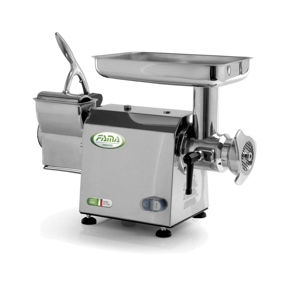 Fama FTGI209 Tgi Tritacarne Grattugia monofase 300/70 kg, gruppo macinazione in ghisa alimentare