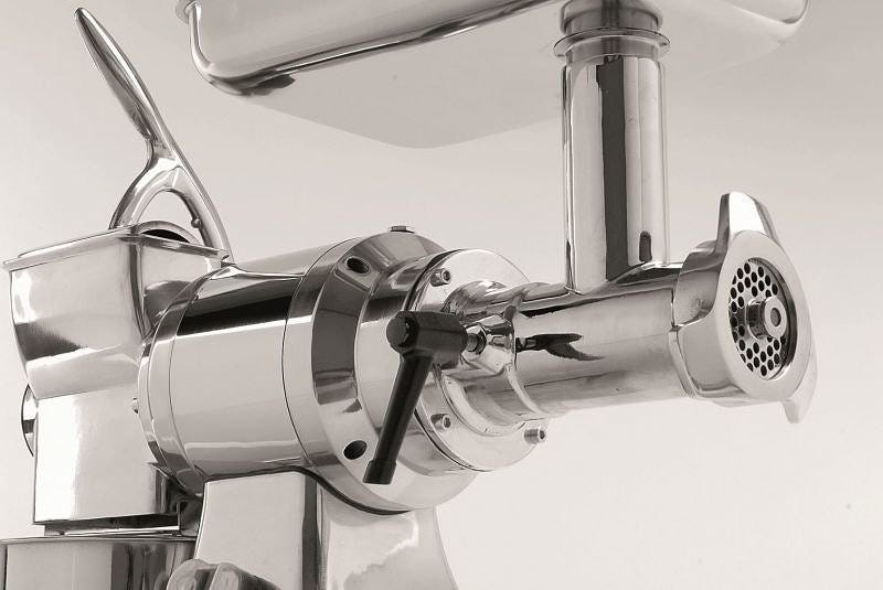 Fama FTGK102 Uniko Tritacarne Grattugia trifase 200/50 kg, gruppo macinazione in acciaio inox completamente smontabile