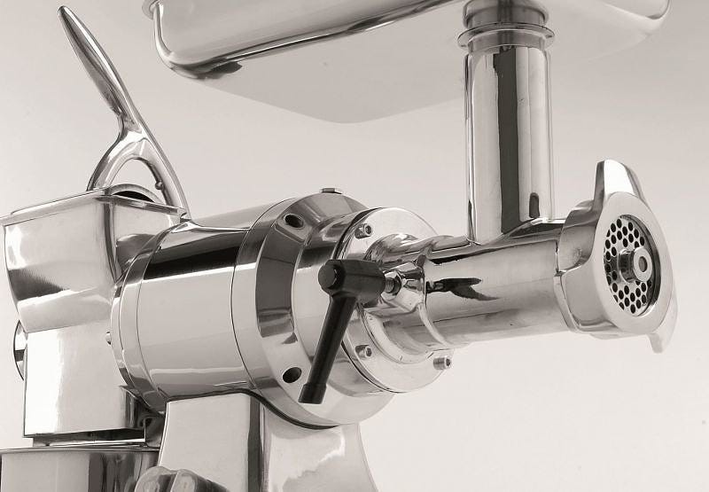 Fama FTGK103 Uniko Tritacarne Grattugia monofase 200/50 kg, gruppo macinazione in acciaio inox completamente smontabile