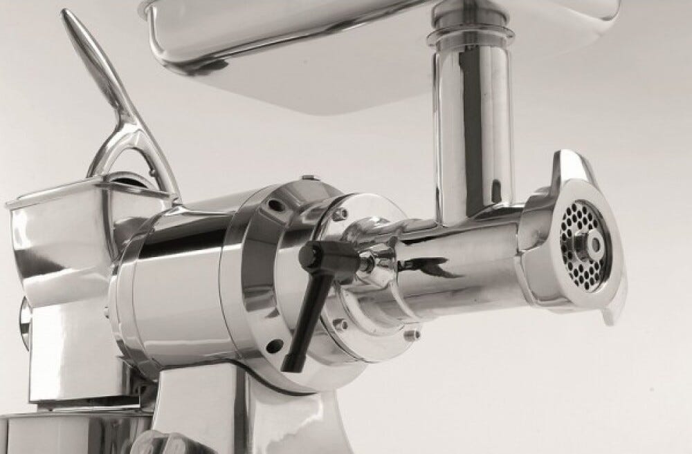 Fama FTGIK210 Uniko Tritacarne Grattugia monofase 300/70 kg, gruppo macinazione in acciaio inox completamente smontabile