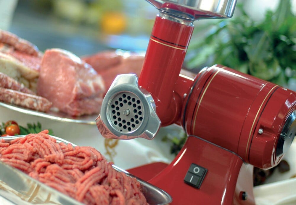 Fama FTSMR101 Retrò Tritacarne Retrò monofase 15 kg, gruppo macinazione in alluminio alimentare