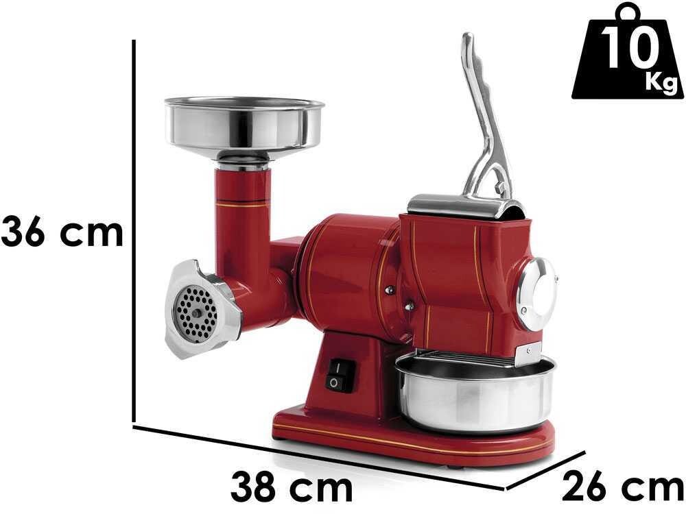 Fama FTGMR102 Retrò Tritacarne Grattugia Retrò monofase 15/30 kg, gruppo macinazione in alluminio alimentare