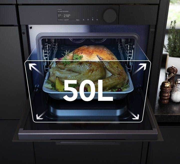 Samsung NQ50T9539BD Infinite Line Forno combinato a microonde cm. 60 h 45 - grafite