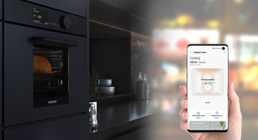 Samsung NQ50T9939BD Infinite Line Forno combinato a vapore cm. 60 h 45 - grafite