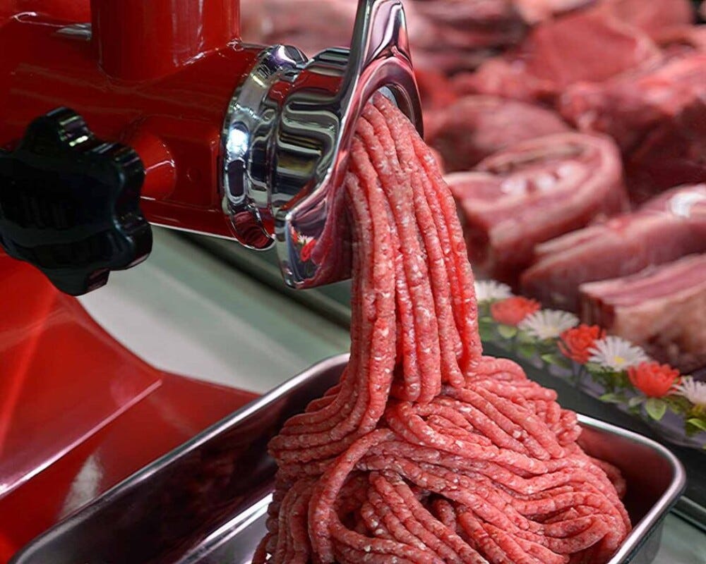 Fama FTSR107 Retrò Tritacarne Retrò monofase 150/200 kg, gruppo macinazione in ghisa alimentare