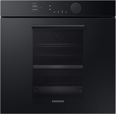Samsung NV75T9979CD Infinite Line Forno incasso a vapore, Dual Cook, 75 litri, pirolitico, Wi-Fi, classe A+, grafite satinato