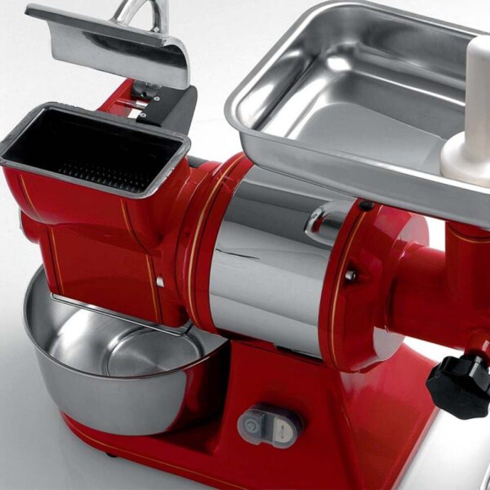 Fama FTGR103 Retrò Tritacarne Grattugia Retrò monofase 200/50 kg, gruppo macinazione in acciaio inox