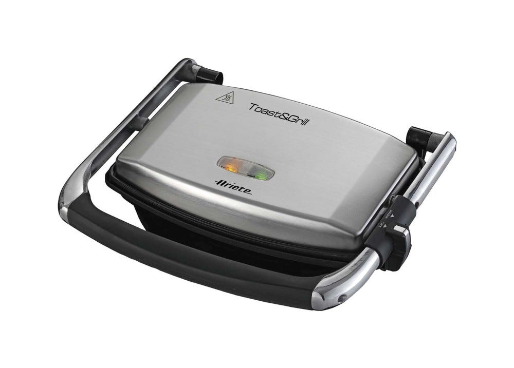 Ariete 1911 Toast & Grill Slim Piastra elettrica - inox / nero