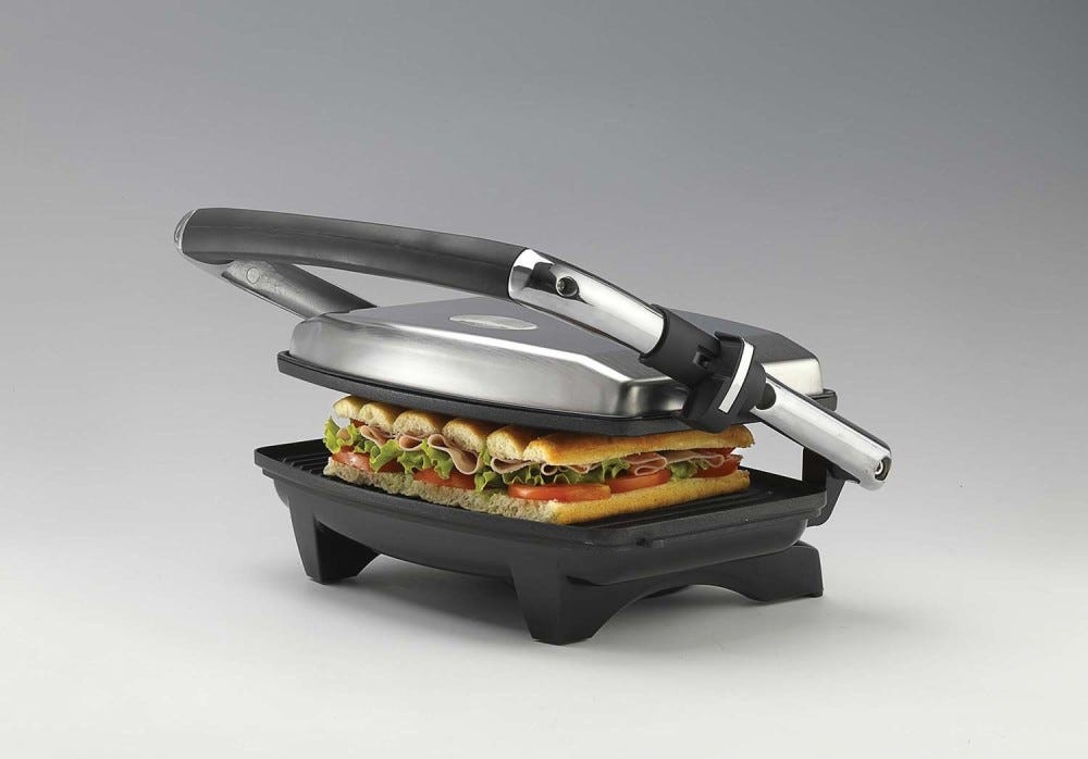 Ariete 1911 Toast & Grill Slim Piastra elettrica - inox / nero