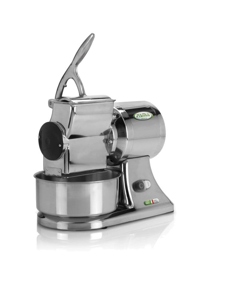 Fama FGS106 GS Grattugia professionale trifase, rullo 140×75 mm, produzione 70 kg/h, inox