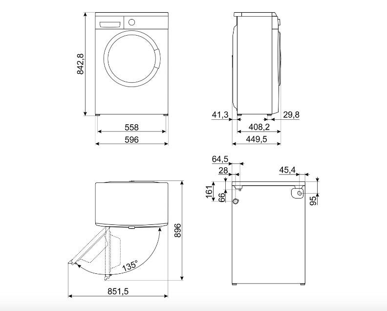 Smeg LBW62PCIT Lavatrice cm. 60 - profondità cm. 42 - capacità 6 kg - bianco