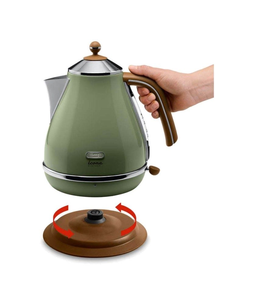 De Longhi KBOV2001 GR Icona Vintage Bollitore elettrico da 1,7 l - verde
