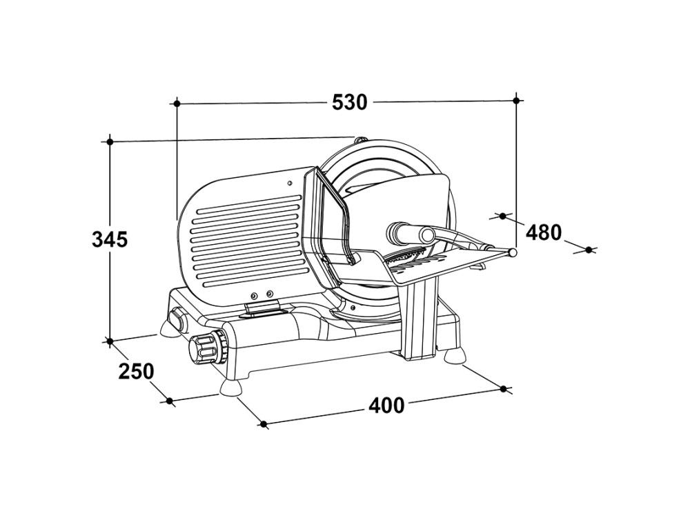 RGV LUXURY25GL Affettatrice domestica a gravità lama mm. 250 - monofase