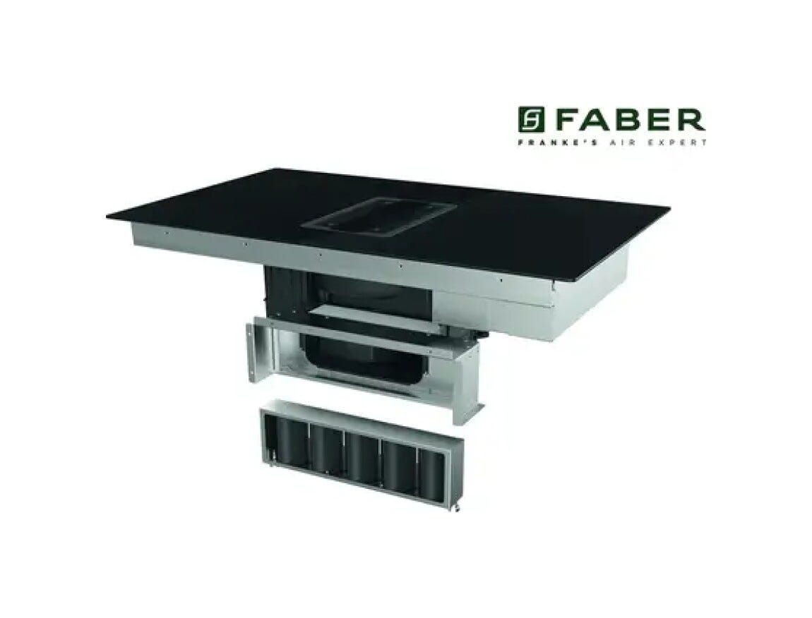 Faber GALILEO BK GLASS NG A830 Dream Piano cottura ad induzione cm. 83 con cappa integrata da 700 m3/h - vetroceramica nero