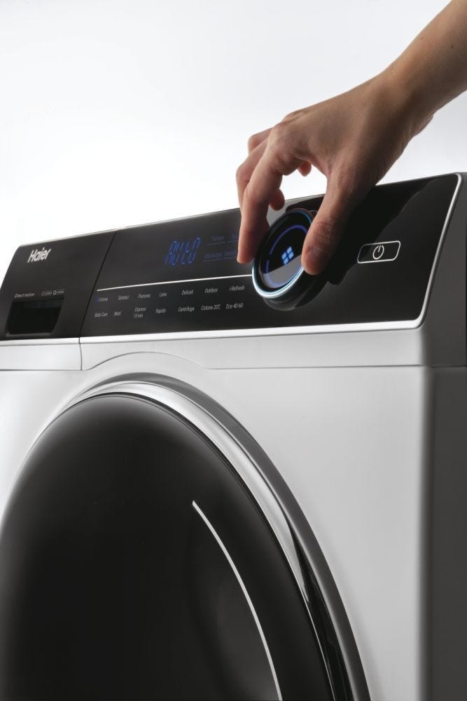 Haier HW80B14979 I-Pro Series 7 Lavatrice slim cm. 60 - profondità cm. 46 - capacità 8 kg - bianco