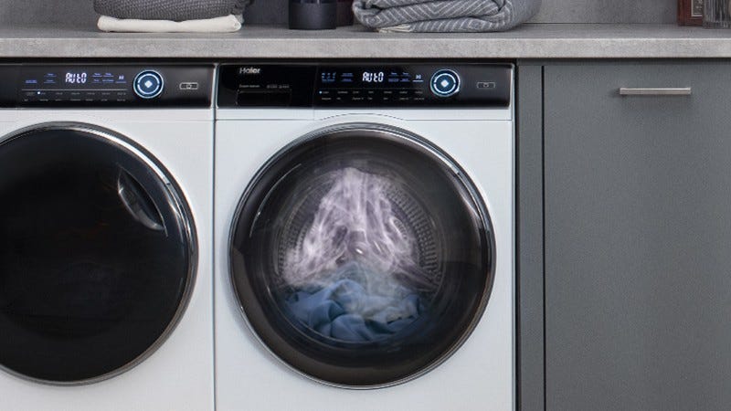 Haier HW80B14979 I-Pro Series 7 Lavatrice slim cm. 60 - profondità cm. 46 - capacità 8 kg - bianco