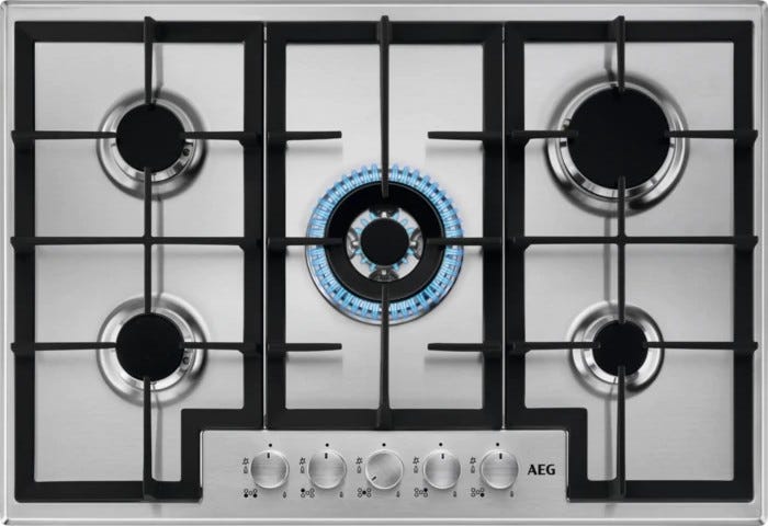 AEG HGB75400SM Slim Line Piano a cottura a gas cm. 75 - inox