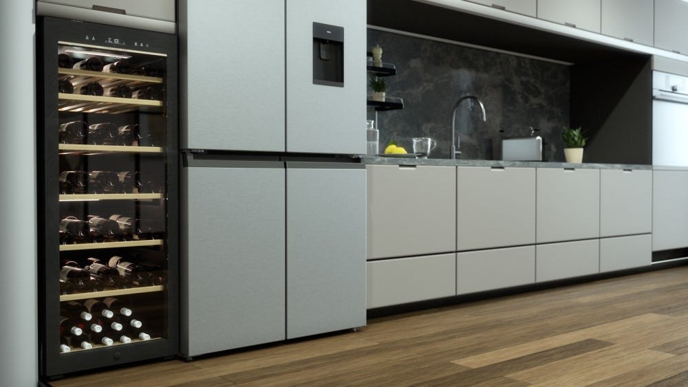 Haier HWS42GDAU1 Serie 7 Cantina vino a libera installazione cm. 50 - 42 bottiglie - nero