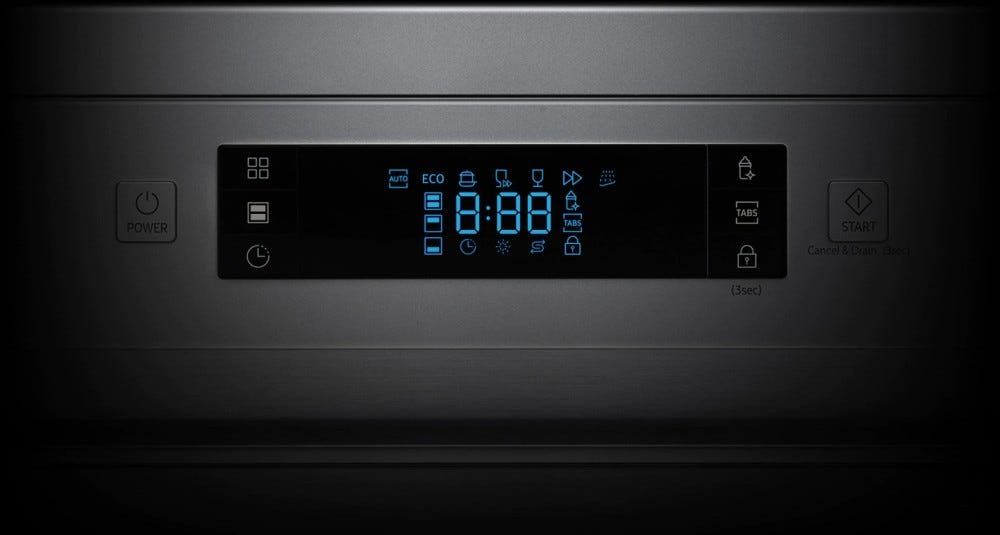 Samsung DW60M6050FS Lavastoviglie a libera installazione cm. 60 - 14 coperti - silver