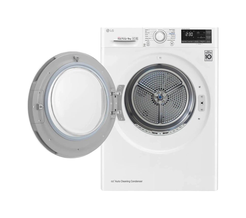 LG RC80U2AV4Q Asciugatrice cm. 60 - capacità 8 kg - bianco