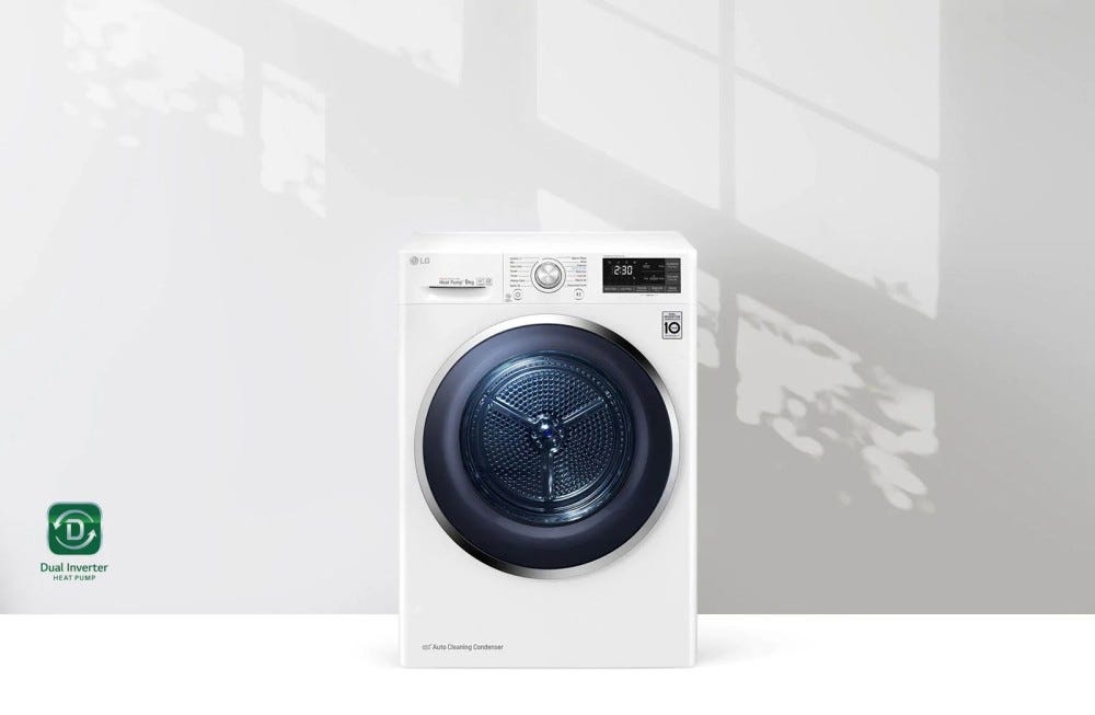 LG RC80U2AV4Q Asciugatrice cm. 60 - capacità 8 kg - bianco