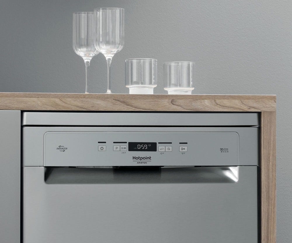 Hotpoint Ariston HFC3C26CWX Lavastoviglie a libera installazione cm. 60 - 14 coperti - inox