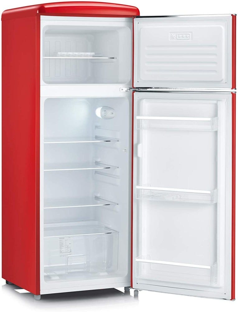 Severin RKG 8930 Frigorifero con congelatore a libera installazione - cm. 55 h 146 - lt. 208 - rosso