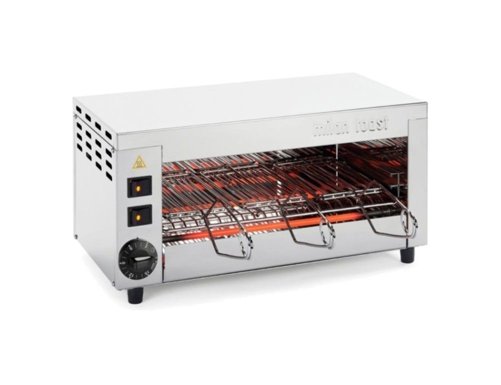 Milantoast 14006 Tostapane a 3 scomparti - inox