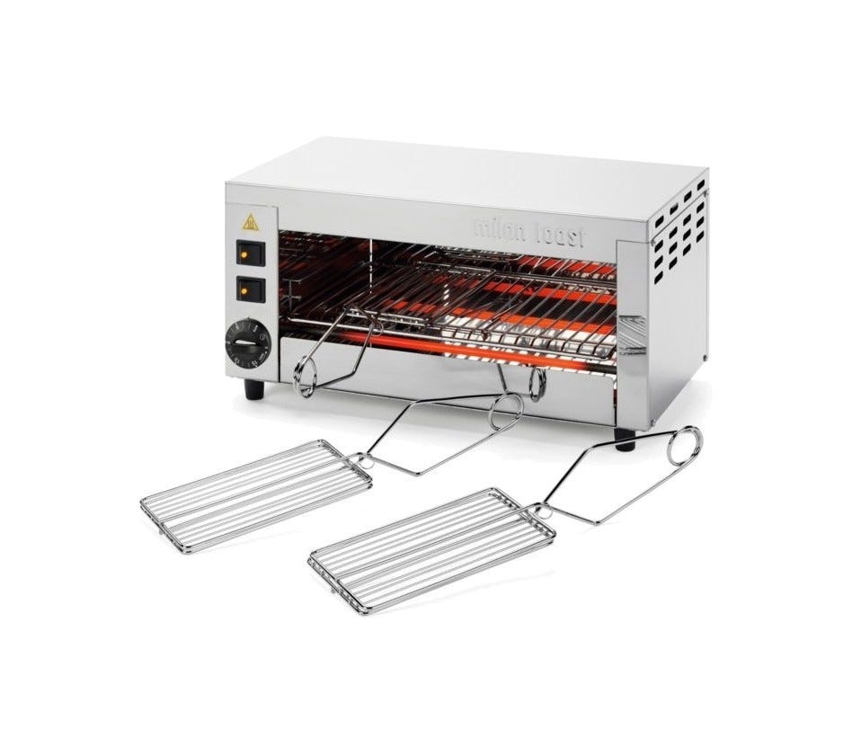 Milantoast 14006 Tostapane a 3 scomparti - inox