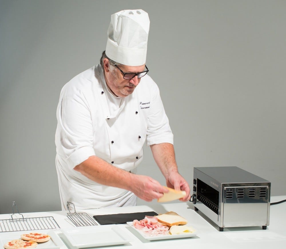 Milantoast 14701 Tostapane a 2 scomparti - inox