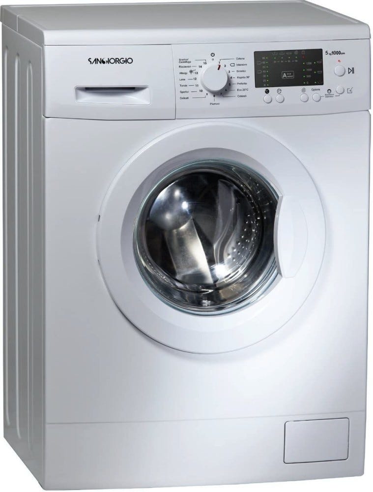 SanGiorgio F510L Lavatrice slim cm. 60 - profondità cm. 45 - capacità 5 kg - bianco
