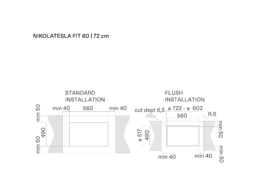 Elica NIKOLATESLA FIT BL/A/60 Piano cottura induzione cm. 60, cappa integrata, vetro nero