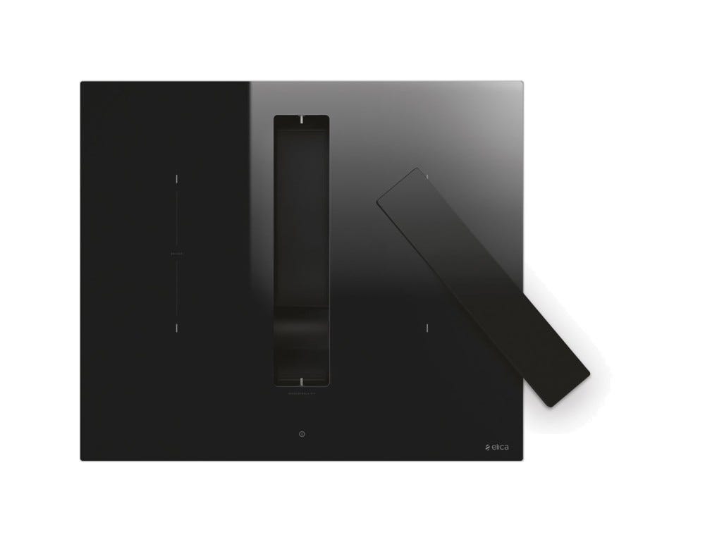 Elica NIKOLATESLA FIT BL/A/60 Piano cottura induzione cm. 60, cappa integrata, vetro nero