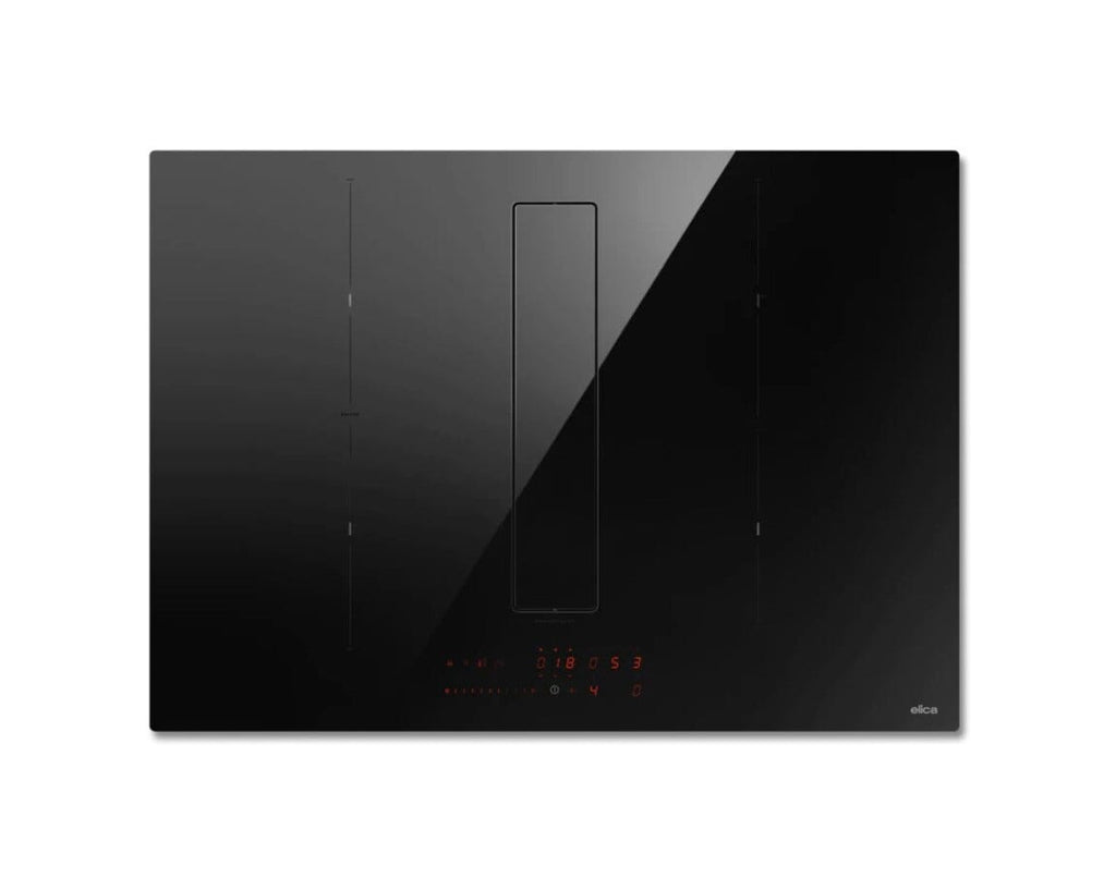Elica NIKOLATESLA FIT BL/A/72 Piano cottura induzione cm. 72, cappa integrata, vetro nero