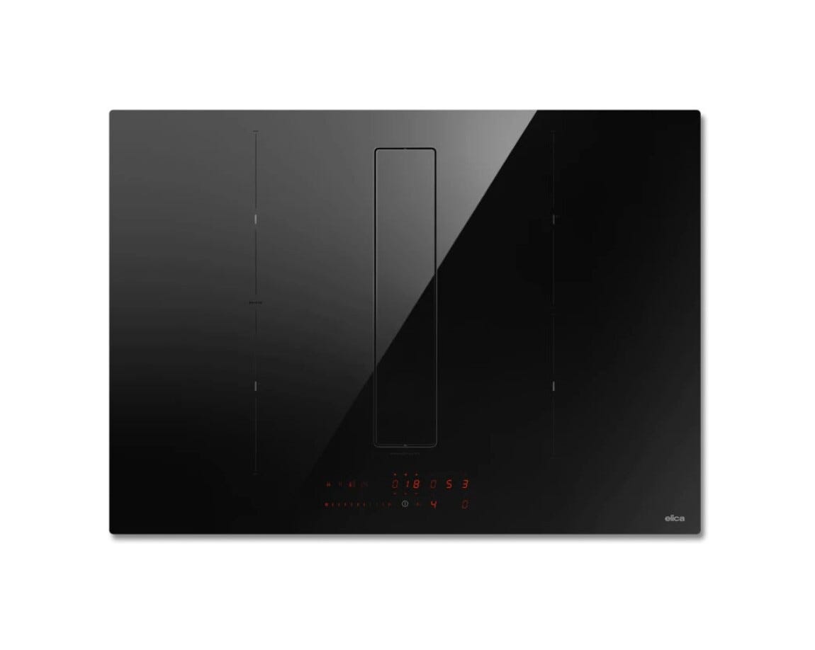 Elica NIKOLATESLA FIT BL/A/72 Piano cottura induzione cm. 72, cappa integrata, vetro nero