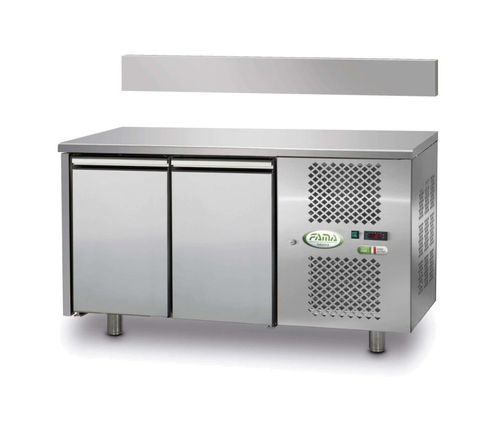 Fama FTRA2TN Refrigerazione Tavolo refrigerato ventilato 2 porte lt. 310 - con alzatina