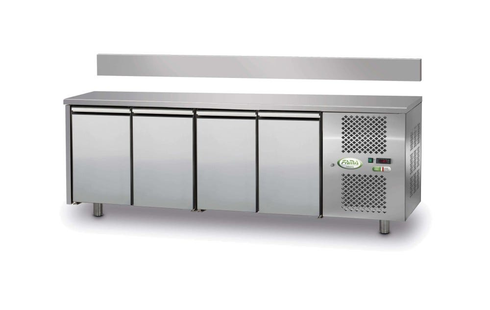 Fama FTRA4TN Refrigerazione Tavolo refrigerato ventilato 4 porte lt. 620 - con alzatina