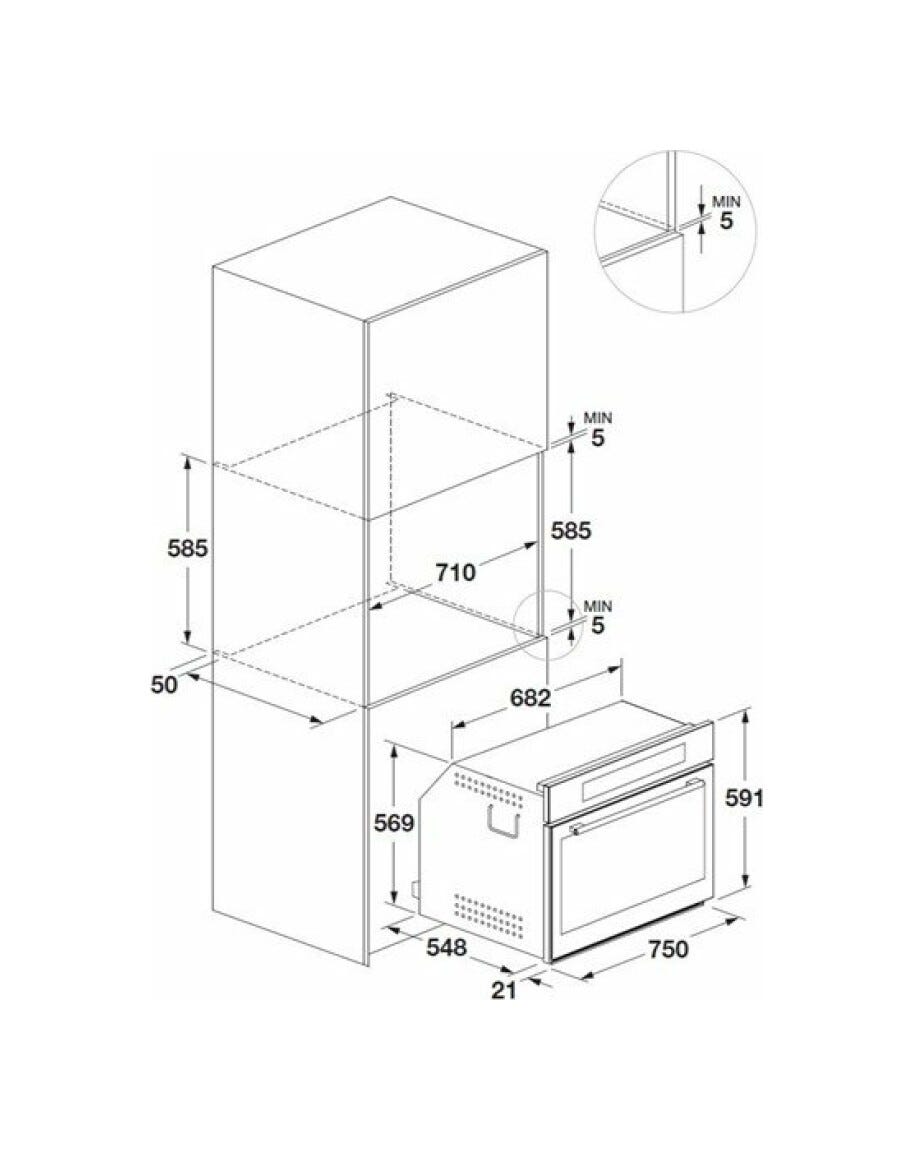 Fulgor FCO 7515 TEM X Forno elettrico cm 75 - inox