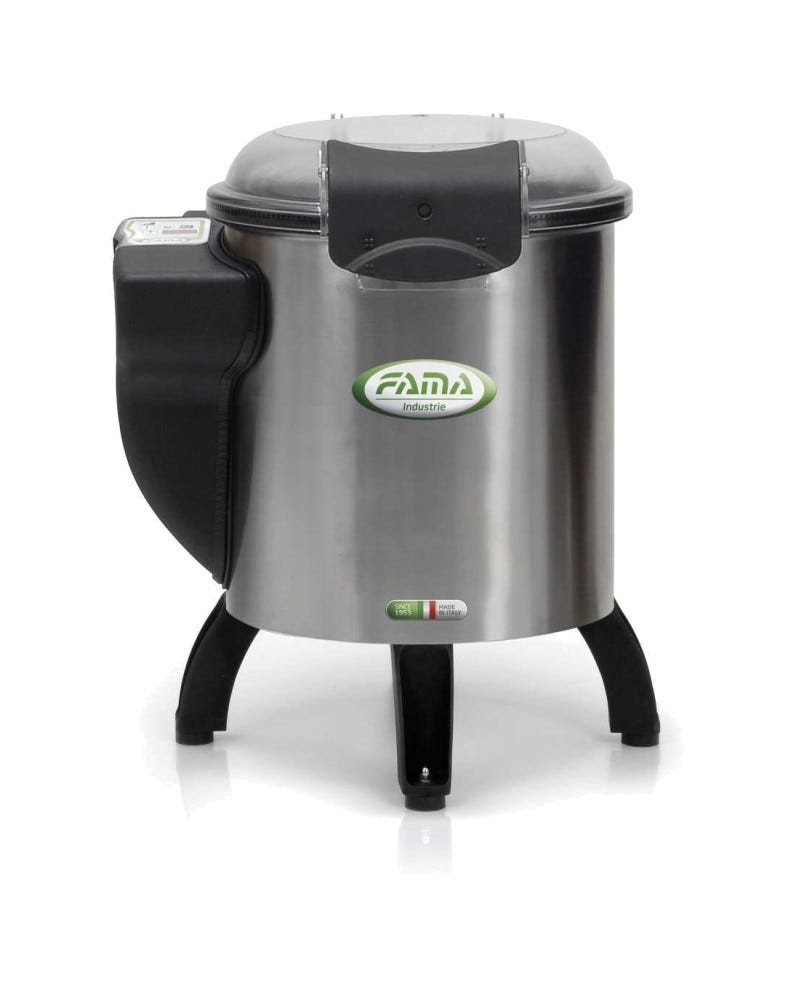 Fama FP107P Preparazione Dinamica Pelapatate 5 KG con Piedi, Trifase, Struttura in acciaio inox AISI 304