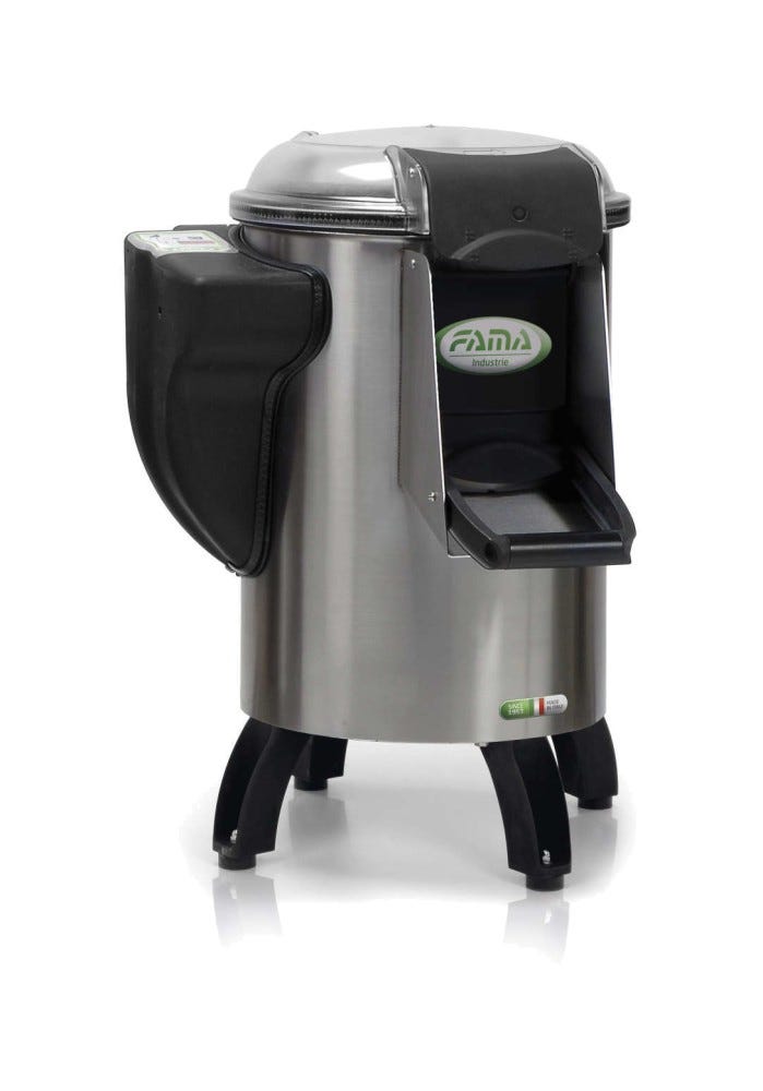 Fama FP100P Preparazione Dinamica Pelapatate 10 KG con Piedi, Monofase, Struttura in acciaio inox AISI 304