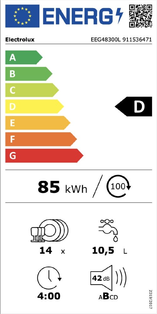 Electrolux EEG48300L Lavastoviglie integrata totale cm. 60 - 14 coperti