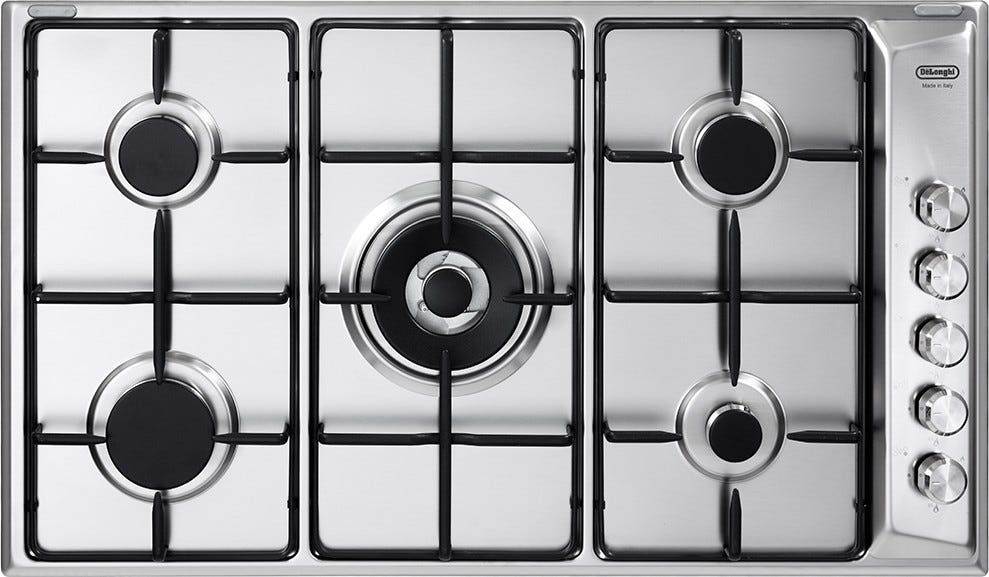 De Longhi DLI59DD Design Piano a cottura a gas cm. 86 - inox