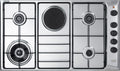 De Longhi FLA49RD Family Piano a cottura a gas con piastra elettrica cm. 86 - inox
