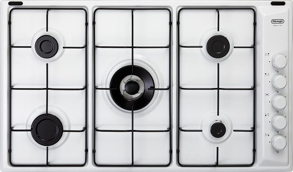 De Longhi FLB59DD Family Piano a cottura a gas cm. 86 - bianco