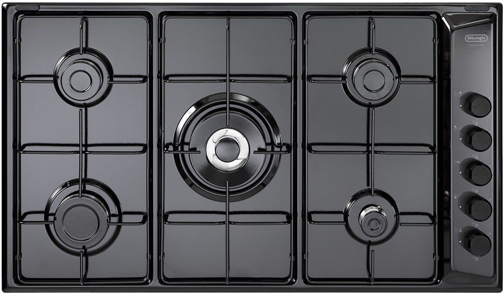 De Longhi FLN59DD Family Piano a cottura a gas cm. 86 - nero