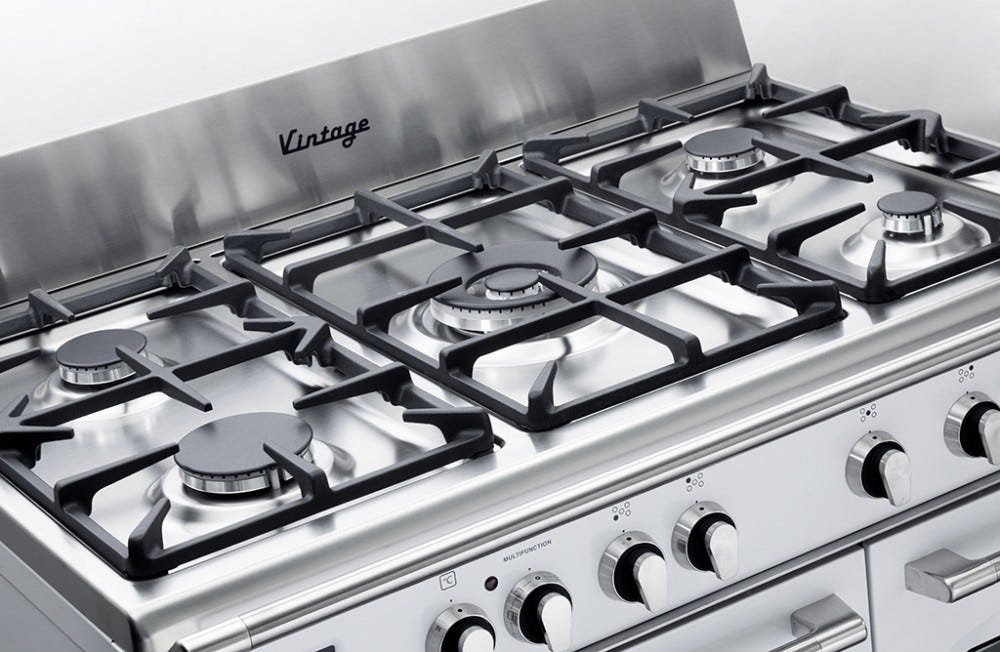 De Longhi MEM965NNED Mastercook Cucina da accosto cm 90 - 5 fuochi + 1 forno elettrico - scaldavivande - nero