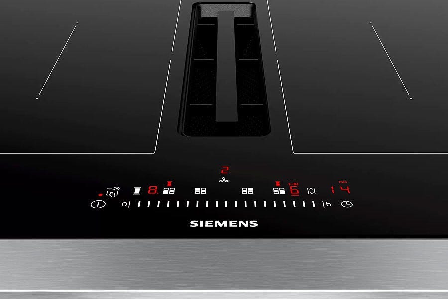 Siemens ED711FQ15E iQ500 Piano cottura a induzione cm. 70 con cappa integrata da 622 m3/h - vetroceramica nero