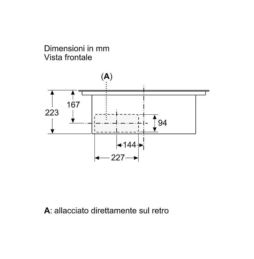 Siemens ED711FQ15E iQ500 Piano cottura a induzione cm. 70 con cappa integrata da 622 m3/h - vetroceramica nero