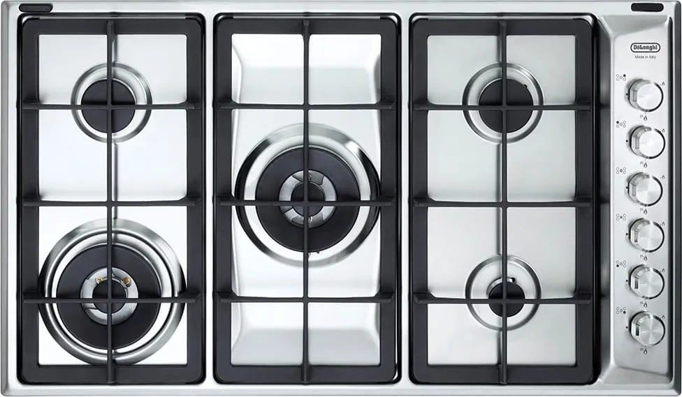 De Longhi PLI59DGHD Professional Piano a cottura a gas cm. 86 - inox
